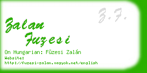 zalan fuzesi business card