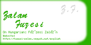 zalan fuzesi business card